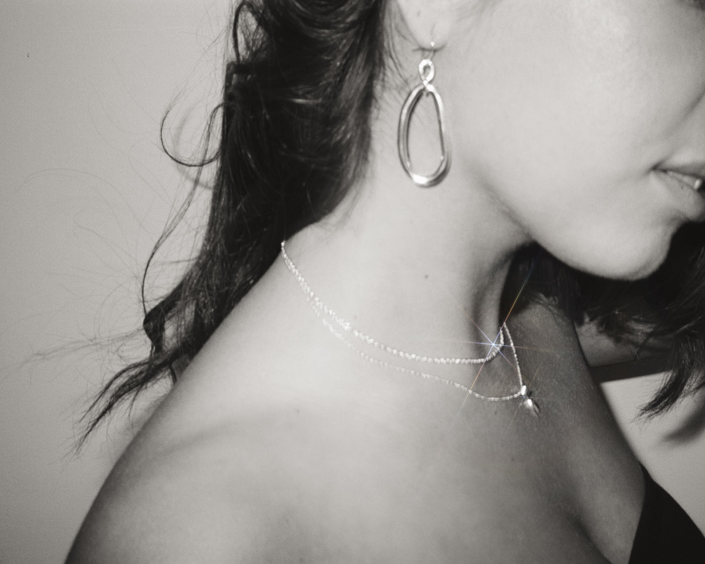Wishbone double layered necklace